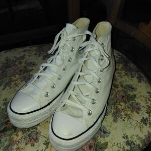 Classic High-Top Canvas Sneakers - White